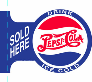 Pepsi Flange Sign